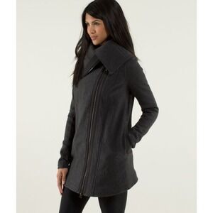 Lululemon Virasana Blanket Wrap Coat Jacket Heathered Black Sz See Description‎